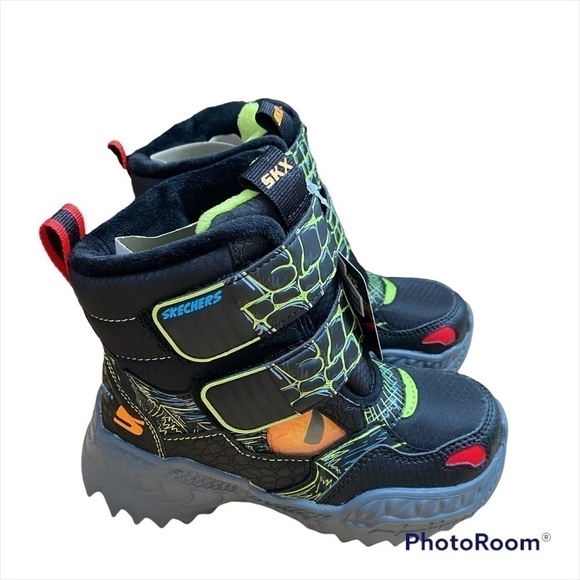 Skechers Skech-Sauras Light Up Sneaker Boots Water Repellant NEW 11 12 13 - Picture 2 of 7